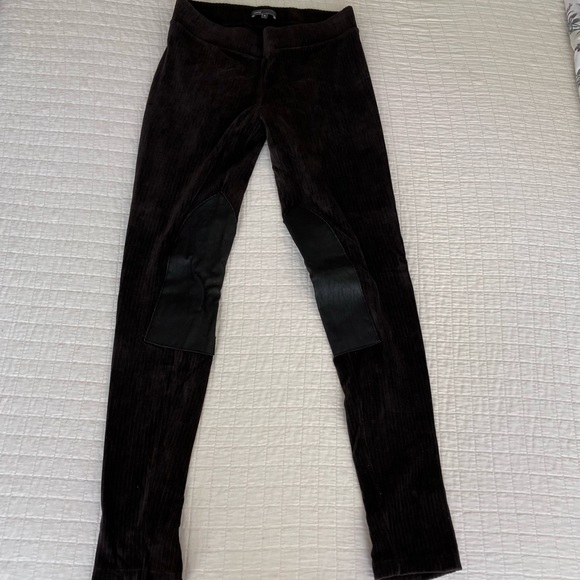 Vince brown corduroy riding pant w/leather patches - Picture 3 of 9